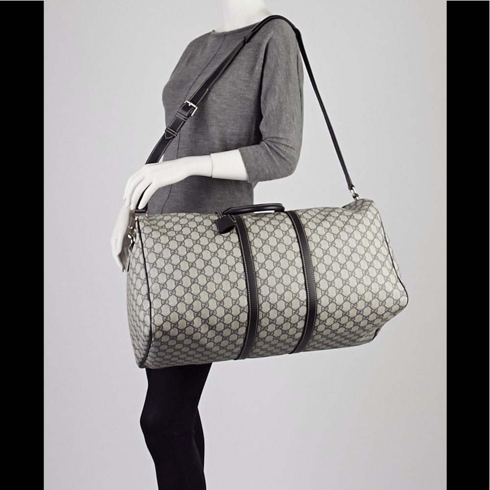⭐️SOLD⭐️GUCCI Coated Canvas Large Carry Duffle Bag - Picture 2 of 8